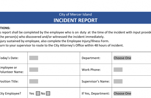 Incident Reporting